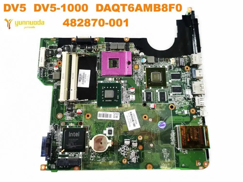 

Original for HP DV5 laptop motherboard DV5 DV5-1000 DAQT6AMB8F0 482870-001 tested good free shipping