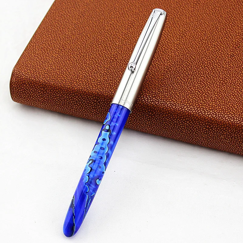 Подлинное качество Jinhao Классическая ностальгическая авторучка 51-2 серебряный зажим/колпачок чернильная ручка Иридиевый тонкий наконечник 0,38 мм для студентов
