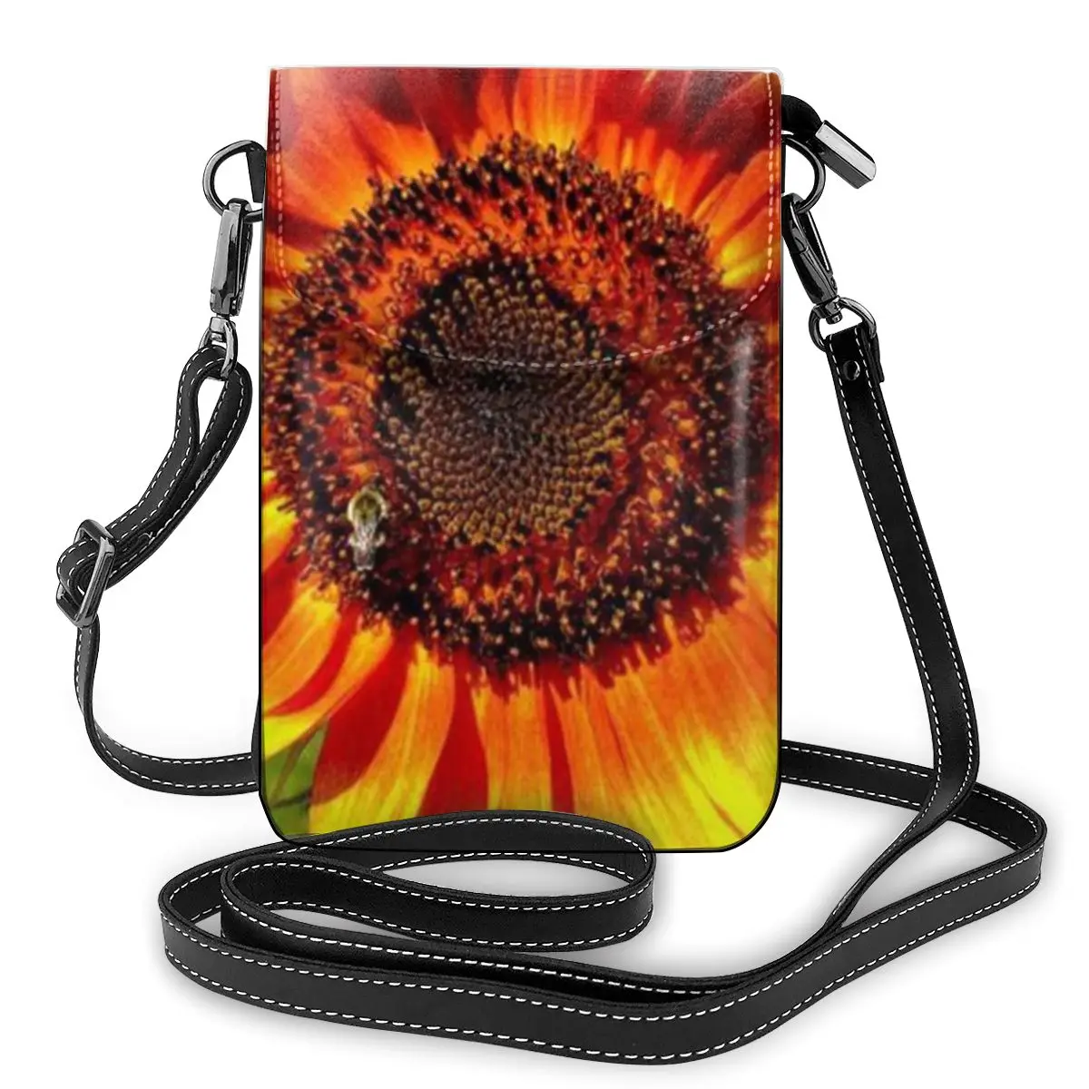 

NOISYDESIGNS Drop Shipping Women Cell Phone Wallet Big Card Holders Wallet Handbag Purse Sunflower Messenger Shoulder Bag
