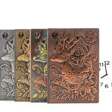 Ретро пустой внутри блокнот в твердом переплете кожаный блокнот А5 рельеф планировщик блокнот кисть Золотая Сторона книги