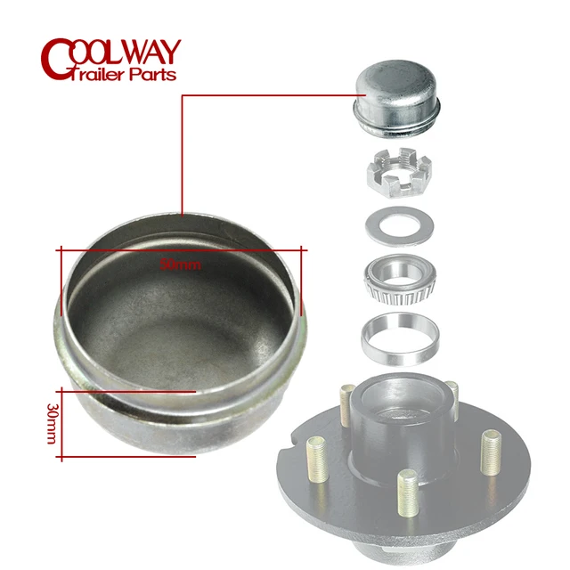 AB Tools Tappo Parapolvere Grigio 76 Mm - Per Mozzo Cuscinetto, Compatibile Con Ifor Williams - Foto 6