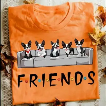 

Boston Terrier Friends Men T-Shirt Cotton Tee Men's Custom T-shirt Tee 100% Cotton New T-Shirts Hoodies
