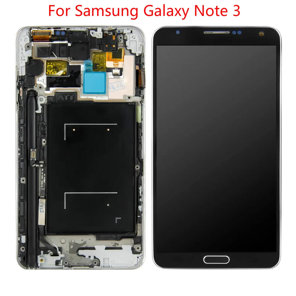 

For Samsung Galaxy Note 3 N900 N9005 N900A N900V LCD Display Touch Screen Digitizer Assembly With Frame+Tools