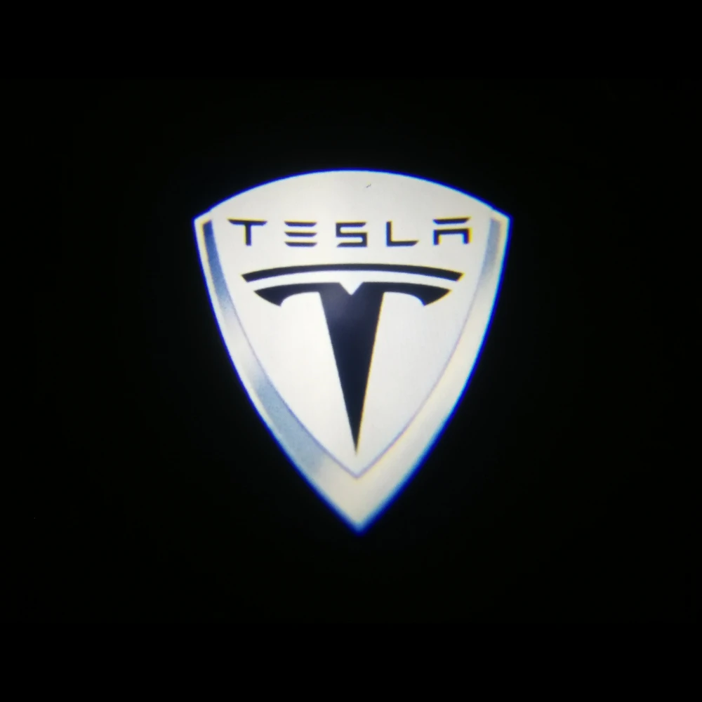 White Shield QCDIN Ультра-яркий для TESLA светодиодный Автомобильный Дверной логотип проектор светильник светодиодный Добро пожаловать логотип светильник для TESLA модель 3/S/X/Y - Испускаемый цвет: White Shield
