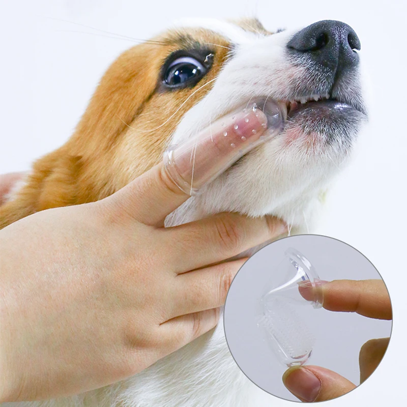 3 PCS Cat And Dog Toothbrushes Super Soft Pet Finger Dental Hygiene Brushes Bad Breath Tartar Care Tools |