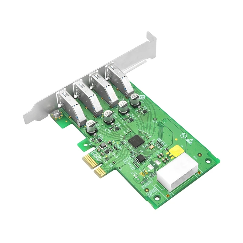 USB карта расширения PCIe X1 до 4 портов USB3.0 Type A 5 ГБ/сек. удлинитель адаптер для чипа