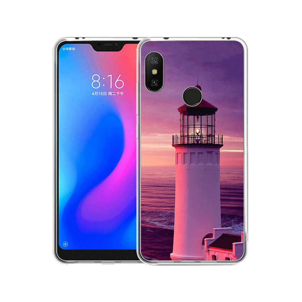 Мобильный телефон чехол для Xiaomi Redmi Note 8 6 7 5 Pro 4 4X 5A Lighthouse Cute|Бамперы| |