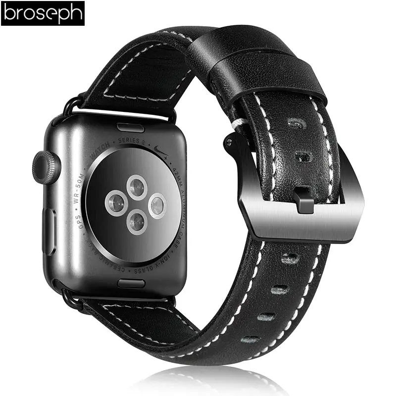 Кожаный ремешок растительного дубления для Apple Watch 4 ремешка 40 мм 44 мм браслет для iWatch 3 2 1 38 мм 42 мм аксессуары для часов