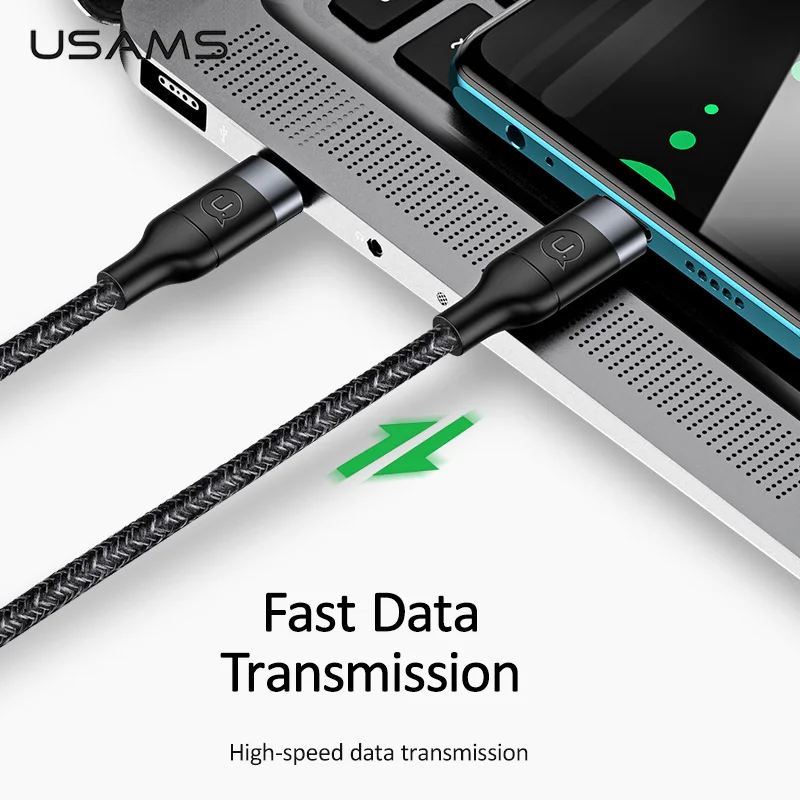 USAMS USB C к usb type C кабель для Xiaomi Redmi Note 8 Pro Quick Charge 4,0 PD 100W быстрая зарядка для MacBook Pro зарядный кабель