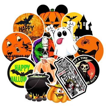 

50Pcs/Pack Halloween Stickers PVC Waterproof Laptop Suitcase Notebook Scrapbooking Graffiti DIY Pumpkin Festival Decor Decals
