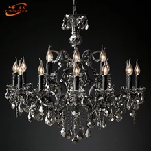 19-й C. Рококо железа& хрустальная люстра светильник ing современный Ретро светодиодный подвесной светильник для гостиной столовой