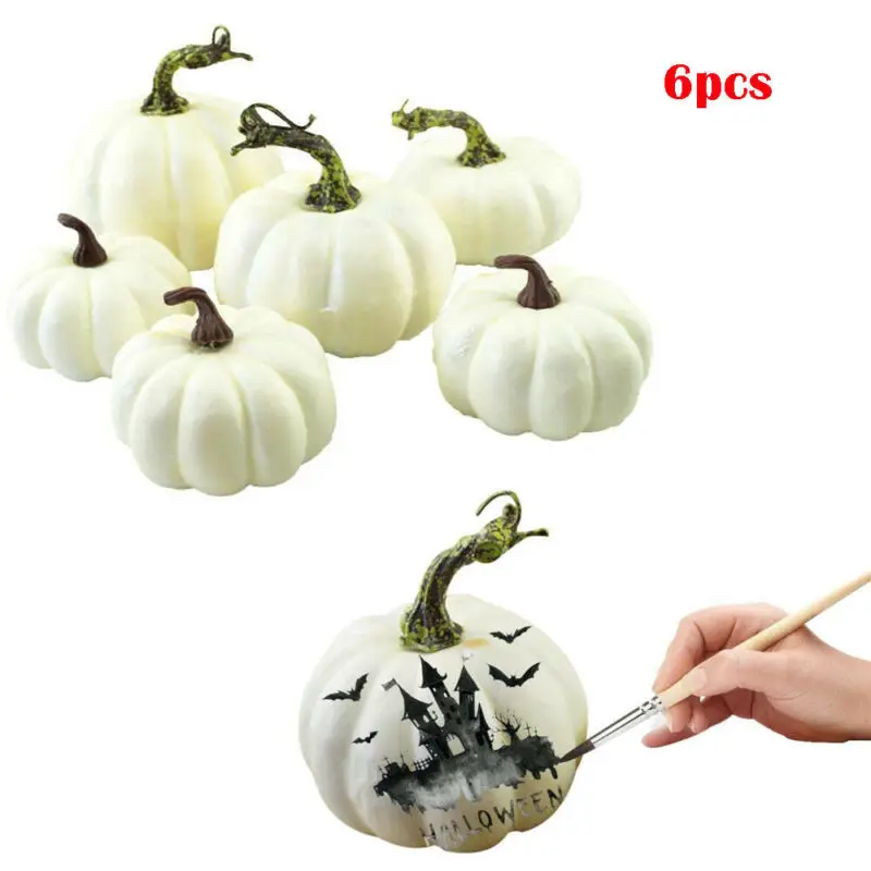 6 шт. искусственный мини-пенопластовый рисунок на Хэллоуин белый DIY реквизит для