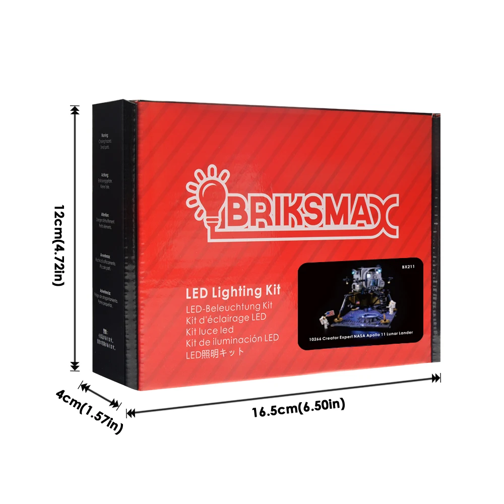 Briksmax Light Set BriksMax светодиодный световой комплект для Creator 10266 Apollo 11 Lunar Lander строительные блоки модельное освещение комплект(не включает модель - Цвет: Briksmax Light Set