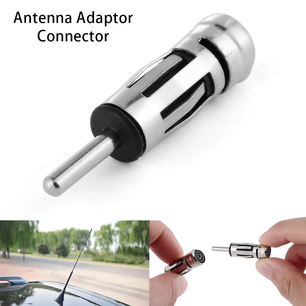 

Practical Connector Alloy Auto Antenna Mast Adapter ISO To Din Car Radio Stereo Aerial Plug