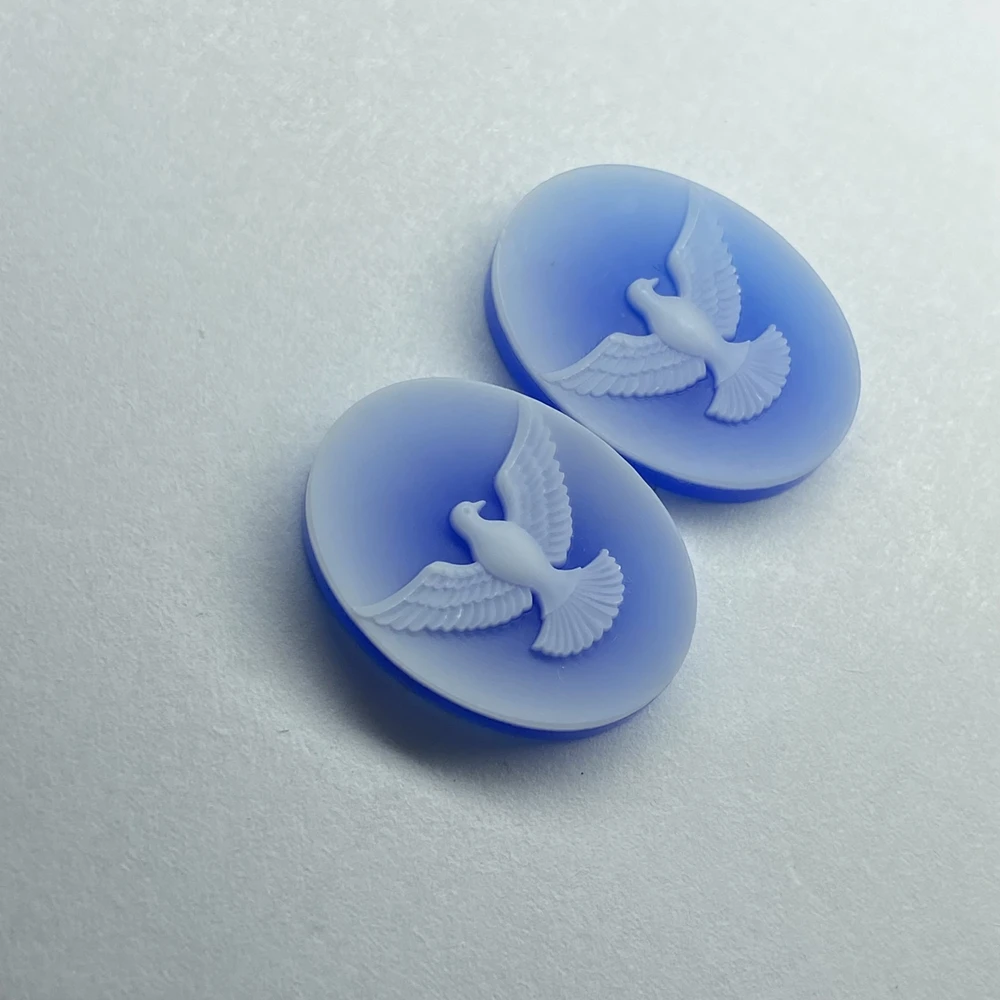 Meisidian Oval Shape 20x15mm Natural Genuine Agate Carved Cameo For Brooch And Pendant Ring Making