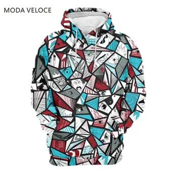 

MODAVELOCE Anime Disrupt Hoodie Polyester With Wool Sweatshirt Men Color Patchwork Anime's Women's Hoodies Cute