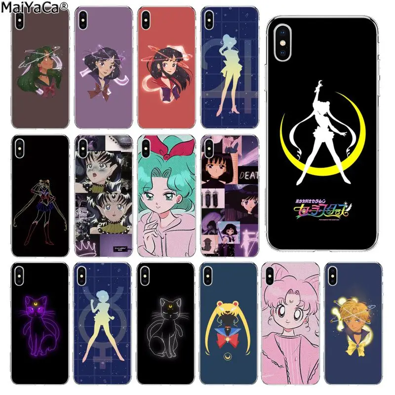 Чехол для телефона MaiYaCa Harajuku Sailor Moon Summer Girl разноцветный чехол iPhone 11 pro XS MAX 8 7 6 6S Plus X