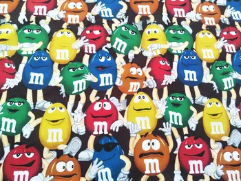 

50x105cm Cartoon chocolate Cotton Sewing Fabric Diy Handmade Craft boy Bedding Home Cloth Purse Quilt 100*1
