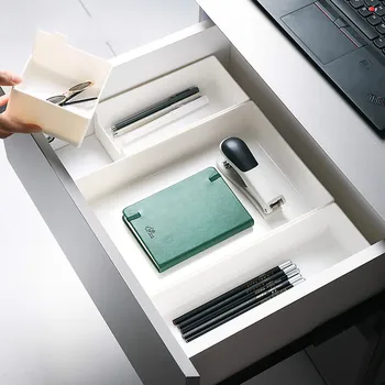

Multifunction Drawer Make Up Storage Box Plastic Sundries Cosmetic Container Divider Desktop Kitchen Fragrance Finishing Boxes