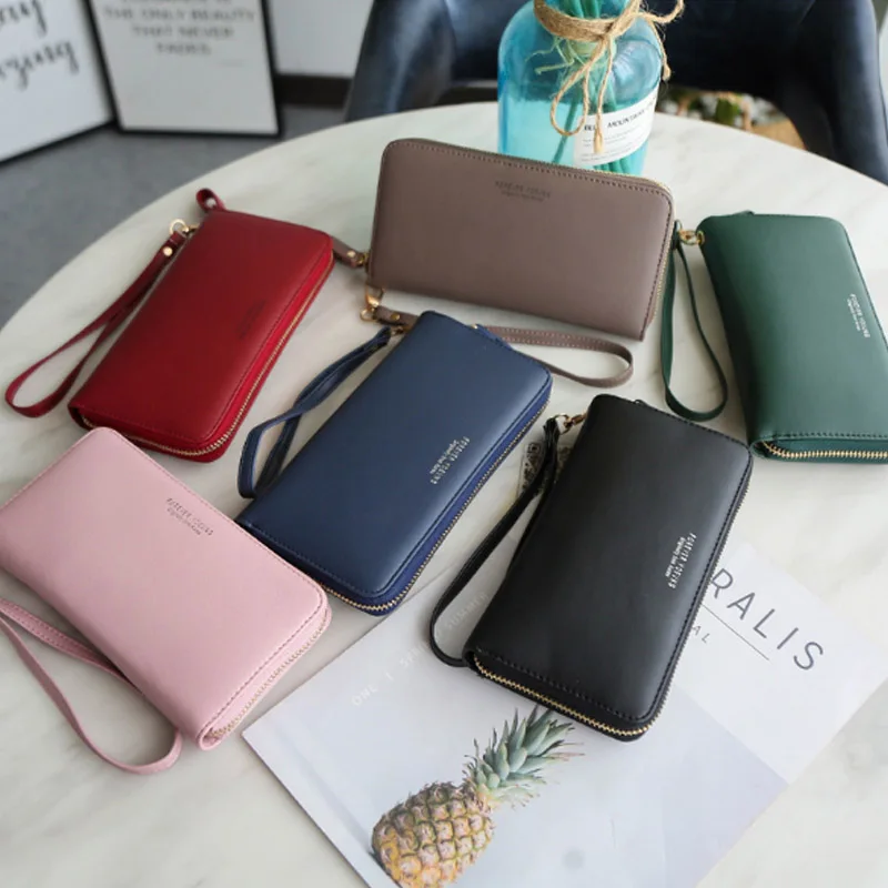 Wristband Women Long Clutch Wallet Large Capacity Wallets Female Purse Lady Purses Phone Pocket Card Holder Carteras