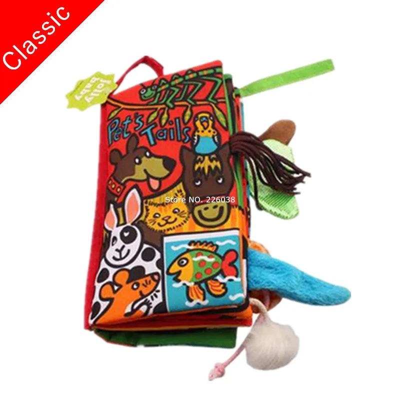 SZ04 Pets Tails Детские игрушки, детские книги для раннего развития, тканевые книги для детей, Обучающие Развивающие книги, хвосты животных, динозавры SZ04 - Цвет: SZ04 Pets Tails