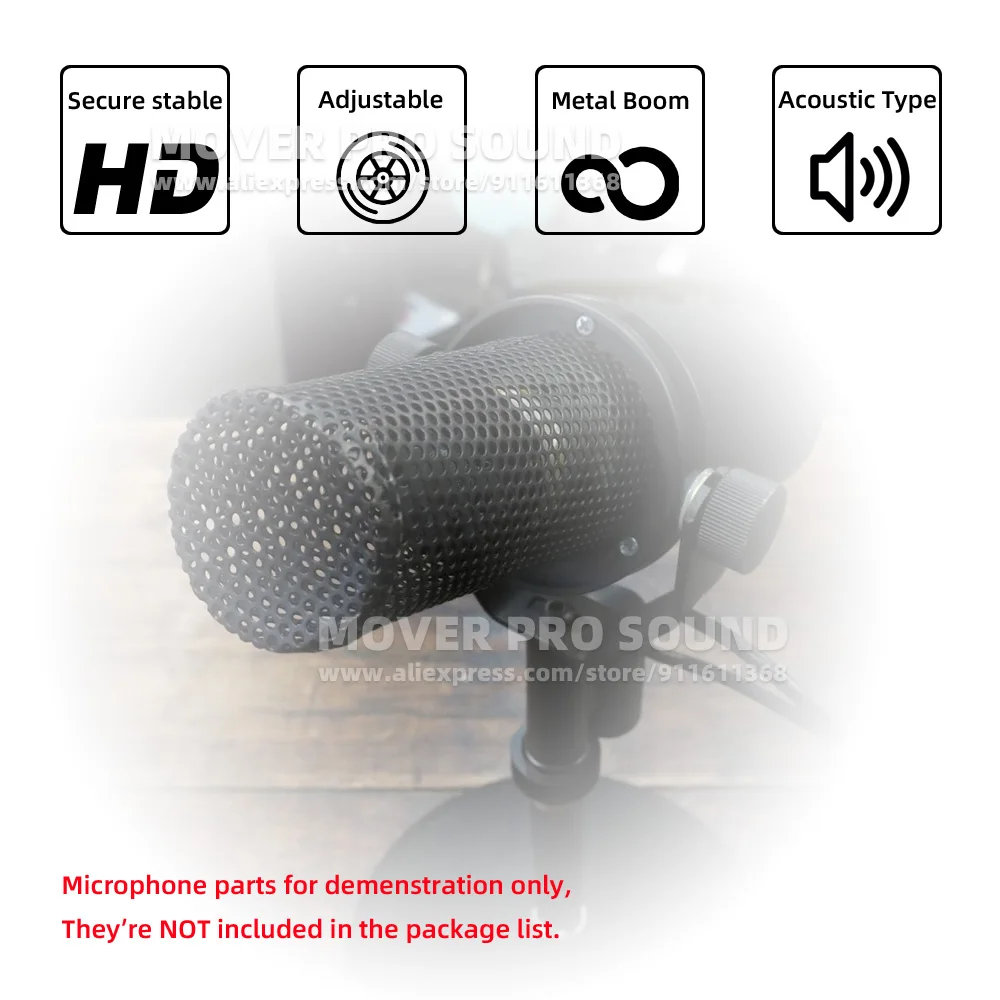 para Shure Sm7b sm 7b b Mic Altura Ajustável Mesa Estilo Microfone Suporte de Mesa Suporte de Mesa Suporte de Mesa Titular Boom Montagem - Image 3