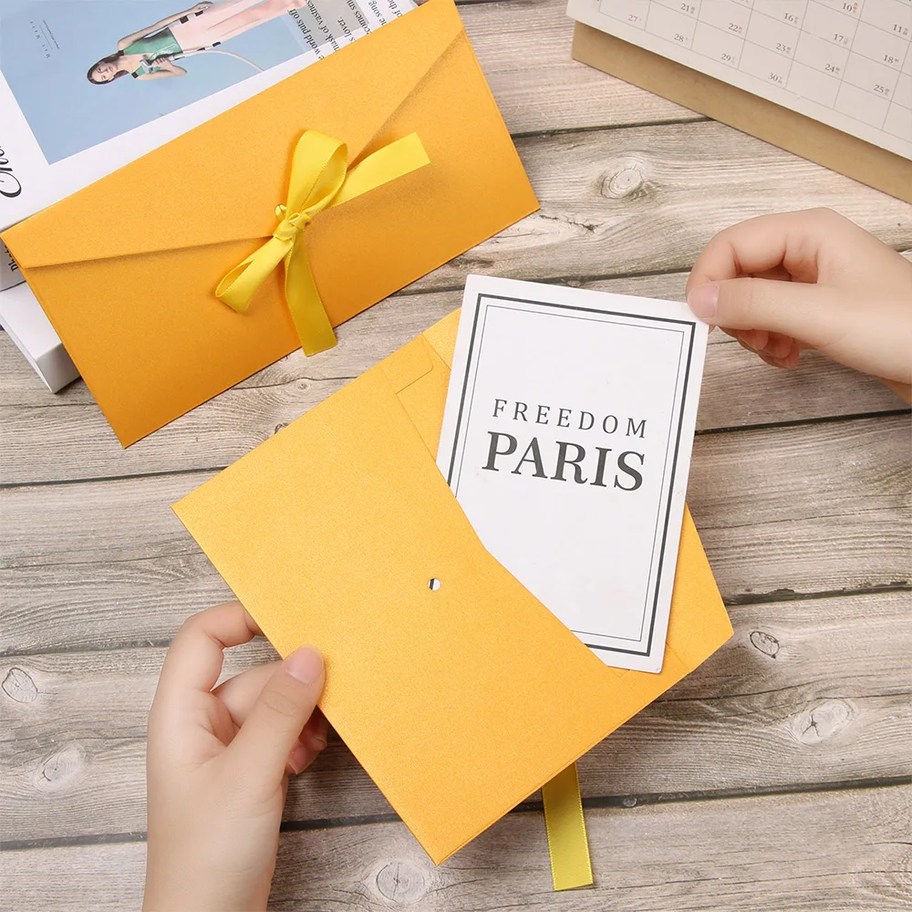 10pcs/lot Gift Envelope Letter Set Envelopes for Invitations Stationery Cards Envelope De Casamento Kraft Red