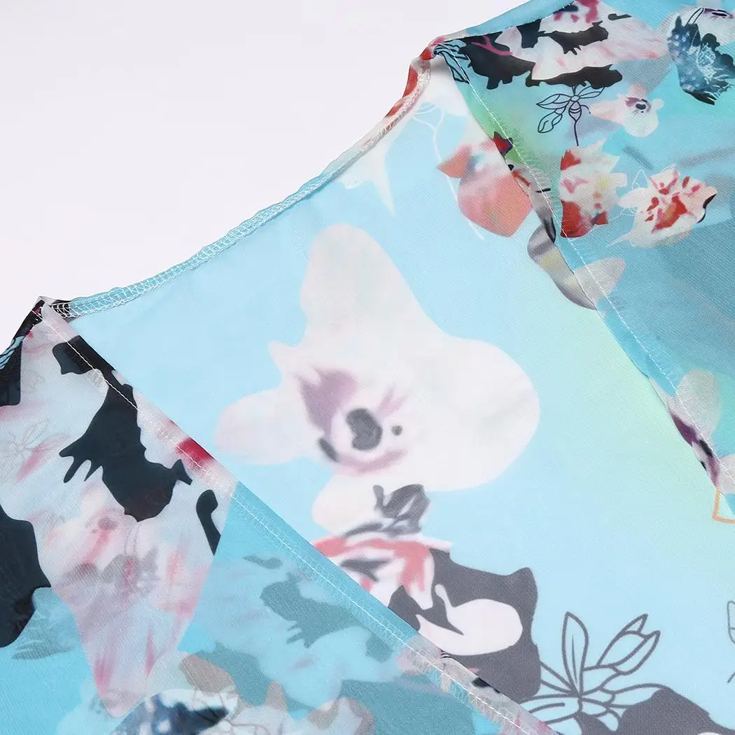 Women Chiffon Kimono Oversized Floral Printed Casual Irregular Casual, Beach, Swimming Shawls Bikini Cover-Up