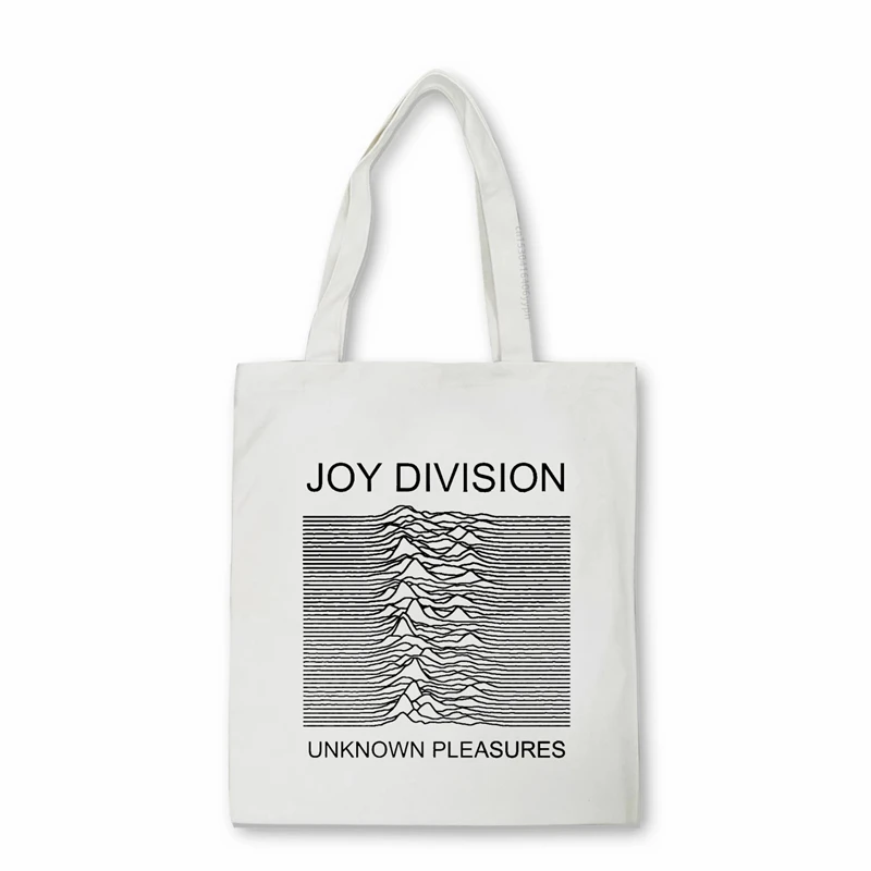 Punk Band joy division Print Shopping Bags Girls Fashion Casual Pacakge Hand Bag harajuku Unisex Soft Large Handbag canvas bag