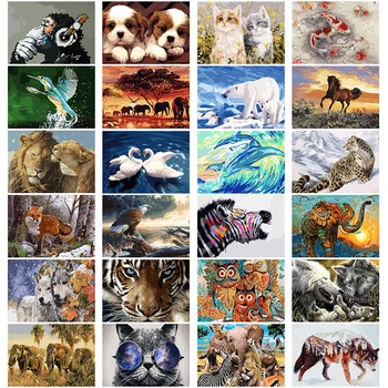 

Paintmake DIY Paint By Numbers For Kids Adult Digital Oil Painting On Canvas Animal Home Wall Art Decorative paintings