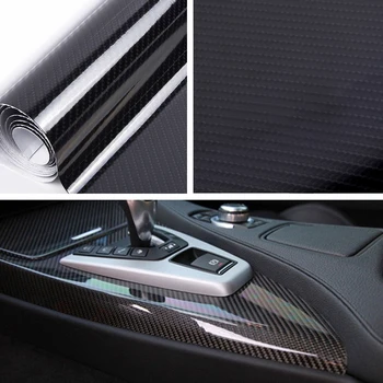 

5D Ultra Glossy Black Carbon Fiber Vinyl Wrap Sticker Decal 30 *152cm UK STOCK