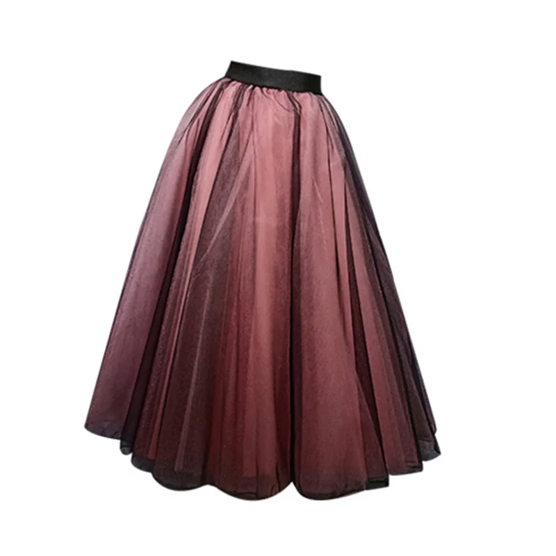 Ballroom Dance Skirts For Women Net Yarn Pink Tutu Skirt Waltz Flamenco Spanish Dancing Clothes Ladies Practice Wear DN3861