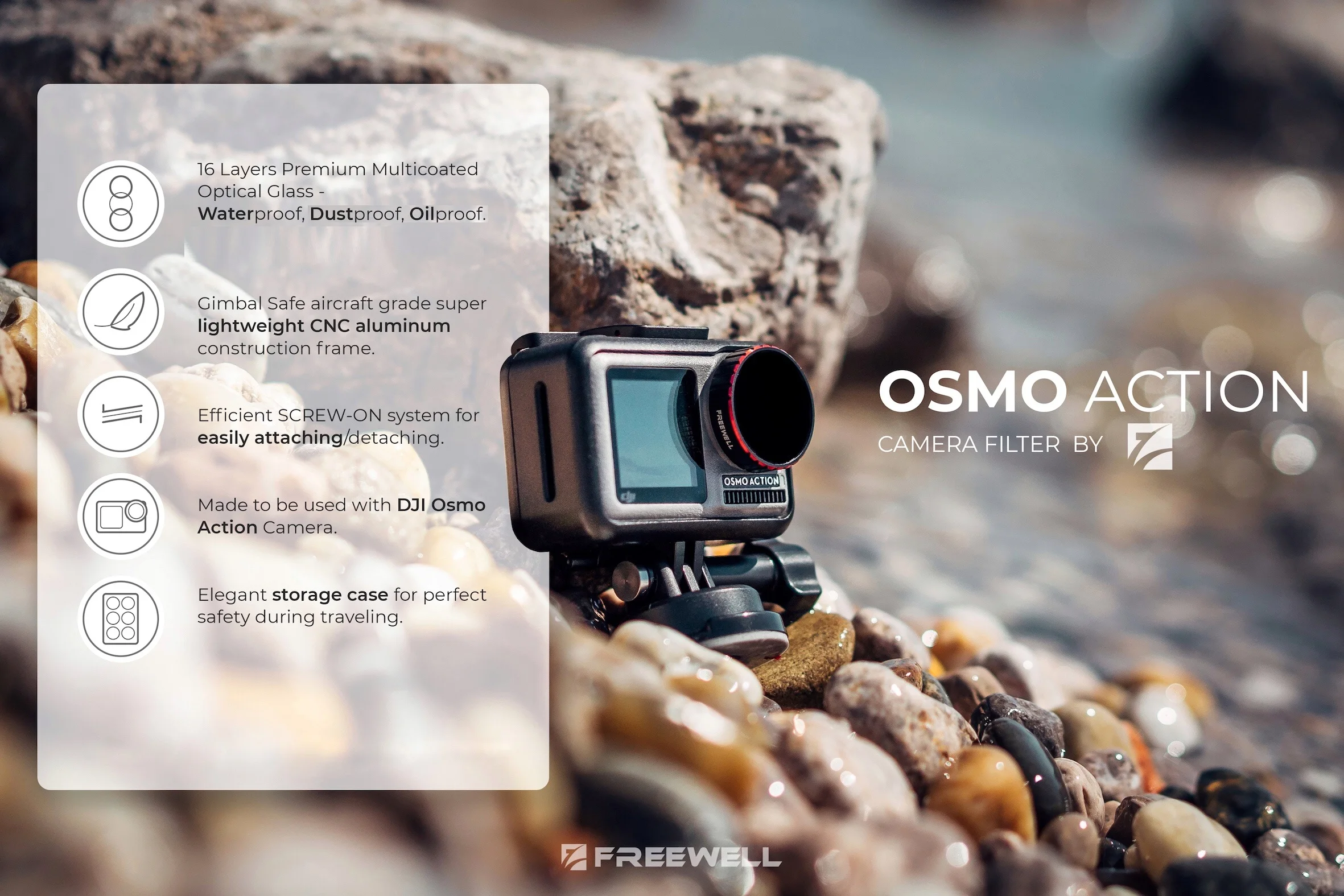 Freewell яркая фотография серия 4 шт ND8/PL ND16/PL ND32/PL ND64/PL фильтры для объектива камеры DJI
