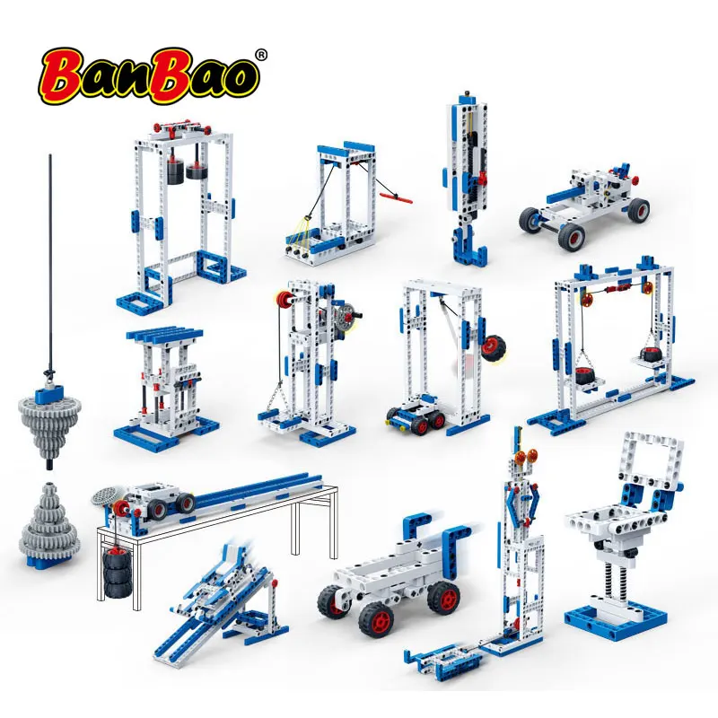 Строительные блоки BanBao Force Science Technic Experience развивающие модель кирпича детская