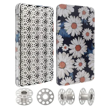 

40Pcs Metal Sewing Machine Bobbins for Brother Singer Janome Kenmore with Case 1