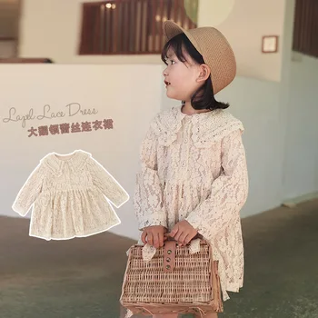 

2020 Best Selling Baby Girls Lace Dress Fashion Kids Clothes Full Sleeve Girls Dresses 1-6 Years