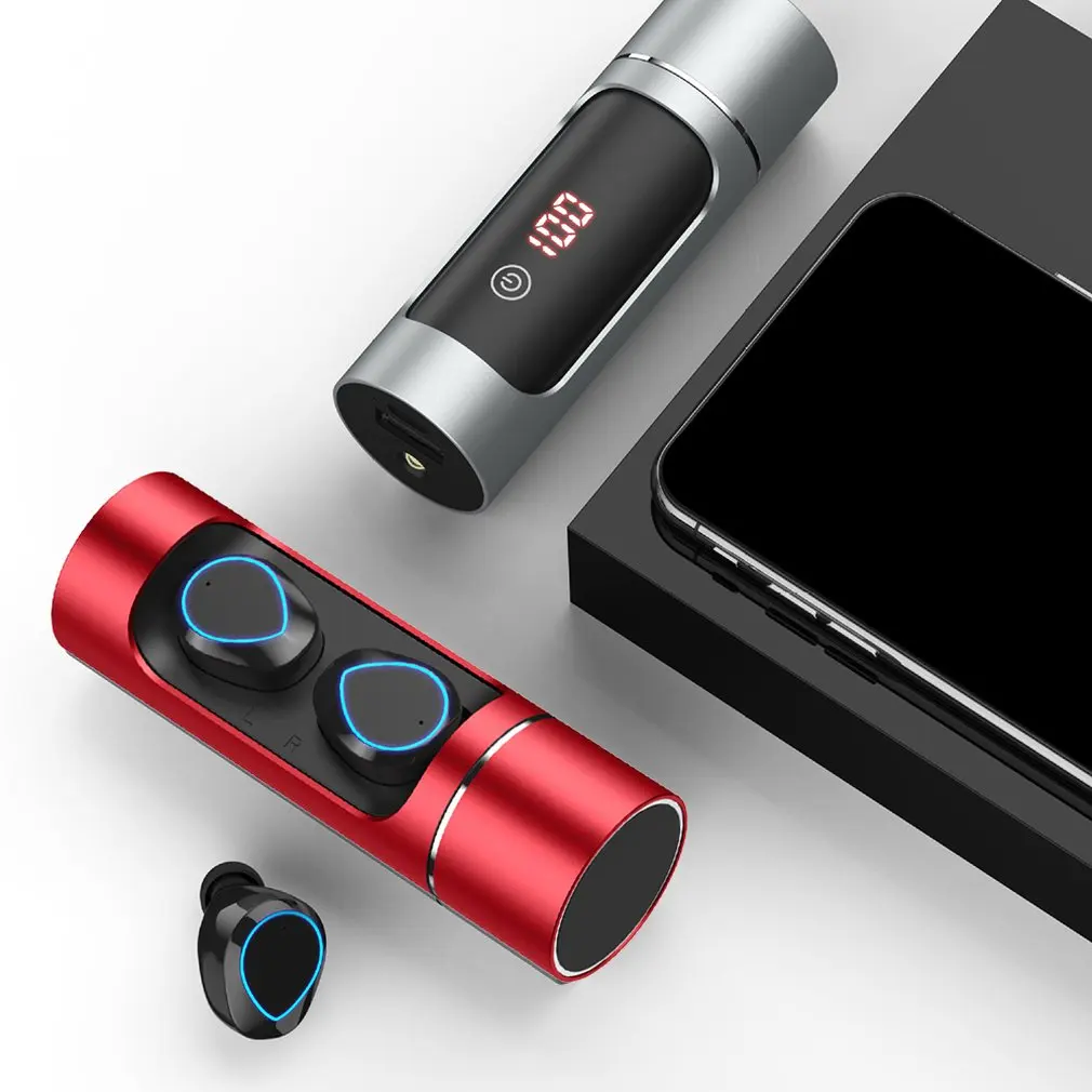 K01 Bluetooth наушники беспроводные Серьги светодиодный цифровой дисплей экран мини стерео Беспроводная гарнитура