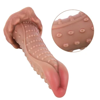 Realistic Dildo with Suction Cup Vaginal G-Spot Massage Anal Plug Sex Toy Huge Tongue Dildos Dragon Dildo Female Sex Toys 1
