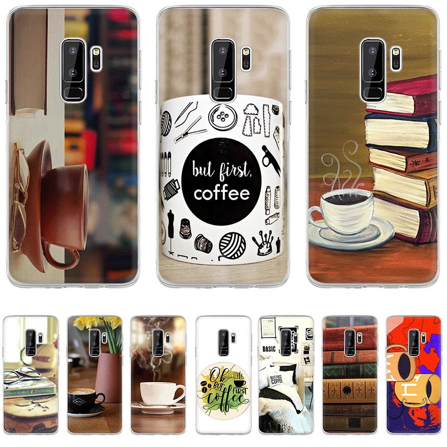 Mobile Phone Case For Samsung A3 A5 A6 A7 A8 A9 A10 A20 A30 A40 A50 A60 Hard Cover Ok But First Coffee Book | Мобильные телефоны и