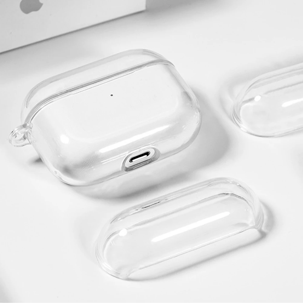Прозрачный чехол для наушников Apple AirPods 2 1 Pro мягкий силиконовый беспроводной