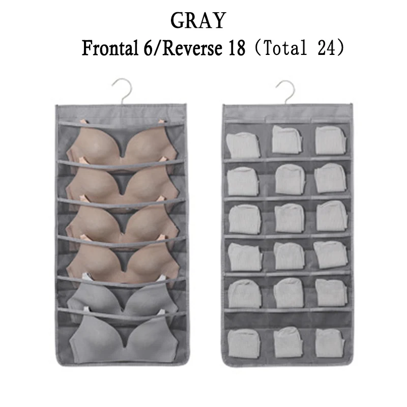 Double Sided Wall Door Closet Hanging Storage Bag Organizer Pouch Oxford Cloth Hanging Bag QP2