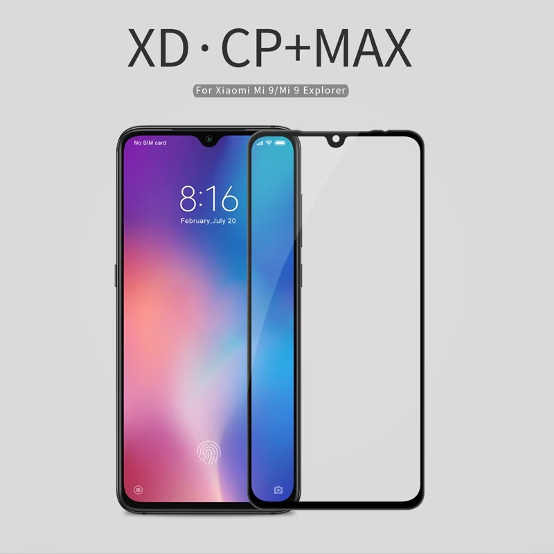 Achat Protecteur d écran en verre entièrement couvrant pour Xiaomi Mi 9, film protecteur en verre trempé NILLKIN Original