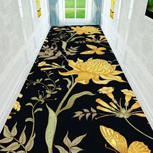 3D Gloden цветочный принт коврики коридор длинные ковры спальня гостиная кухня ванная комната Противоскользящий Пол Дверной Коврик