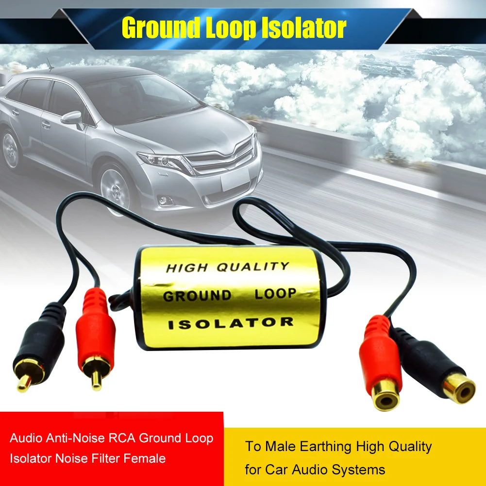 1pc Audio Anti Noise RCA Ground Loop Isolator Noise Filter Female To