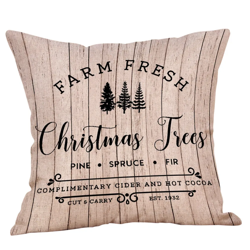 Gajjar Чехлы для подушек Happy Christmas льняной чехол для подушек дивана автомобиля чехлы для подушек украшения дома cojines decorativos para диван OCT