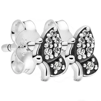 

Authentic 925 Sterling Silver Earring Me Collection My Butterfly Stud Earrings With Crystal For Women Gift Europe Jewelry