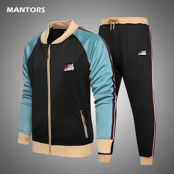 

Jacket Pants Tracksuits 2020 Men Set Autumn Sportswear Casual Long Sleeves Mens Suit Winter Brand Two Pieces Set High Street New