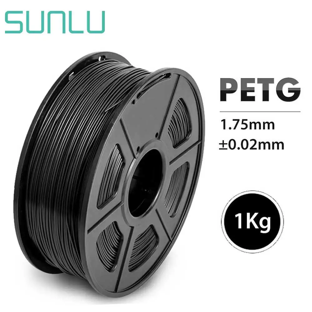 SUNLU Просвечивающая нить PETG для 3d принтера 1,75 мм хорошая прочность нить PETG 1 кг с катушкой абажур расходный материал
