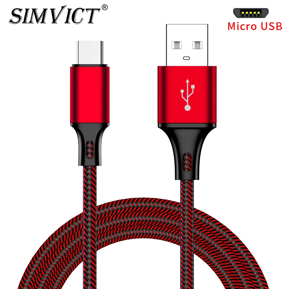 Usb кабель SIMVICT для быстрой зарядки Micro USB Samsung S7 Huawei Xiaomi Mi 4 5 Redmi 4X Note зарядное