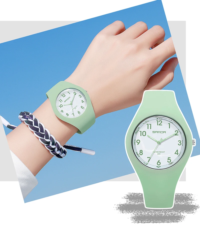 2021 New Sports Electronic 30M Waterproof Multifunction Personality Student Hand Plate Watches Quartz Movement Calendar 6056